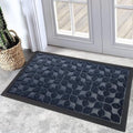 Sturdy Front Entrance Doormats (1'5" x 2'6" (Rectangular) / Geometric Blue)