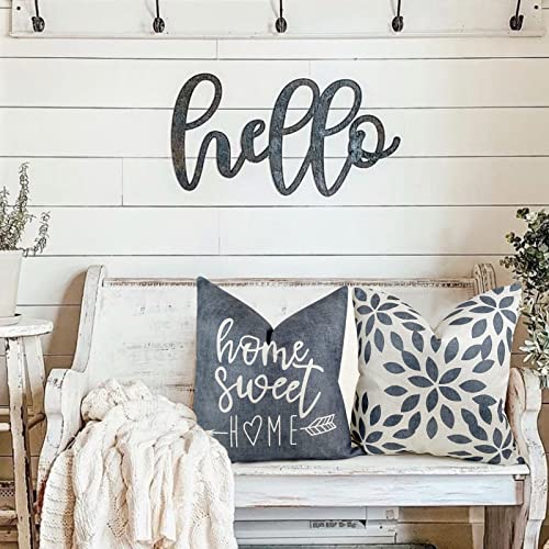 Pillow Covers 20x20 Set of 4 (Rustic Gray / 20" x 20" (Pack of 4))