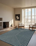 Washable 6x9 Area Rugs for Living Room Modern Abstract Rug (Prussian Blue / 6' x 9' (Rectangular))