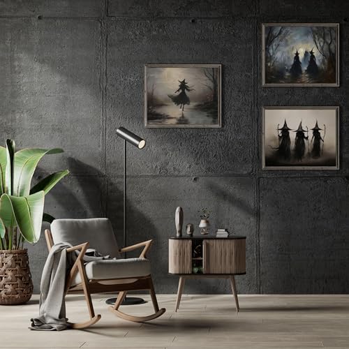 03 Pcs Unframed Vintage Moody Witch Art (Unframed / Ghost 3)