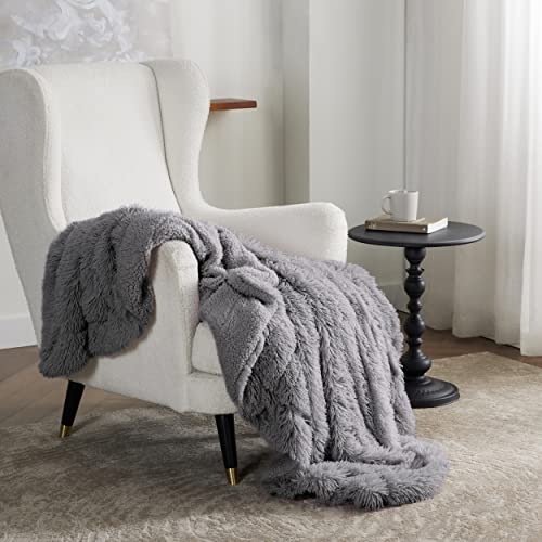 Faux Fur Fluffy Sherpa Throw Blanket Couch Twin Light Grey 60"x80" (10- Grey / Twin (60" X 80"))
