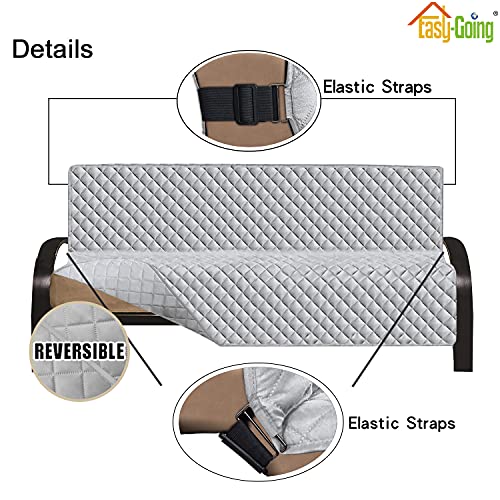 Reversible Couch Cover (Light Gray/Light Gray / Large Futon)