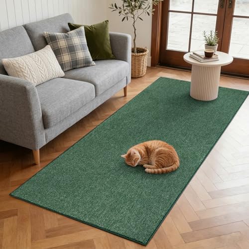 2x6 Green White Runner Rug Non (13 Green/White / 2' x 6' (Rectangular))