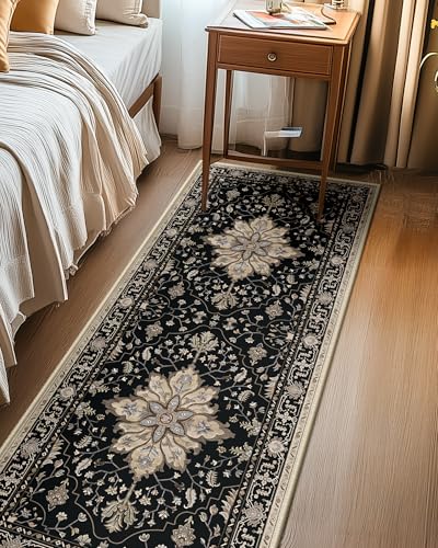 Washable Area Rug (Black/Neutral / 2' x 6' (Rectangular))