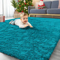 Area Rugs for Living Room Bedroom (4x5.9 Ft / Teal)
