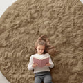 Taupe Round Rugs for Bedroom (8 Ft Round / Taupe)