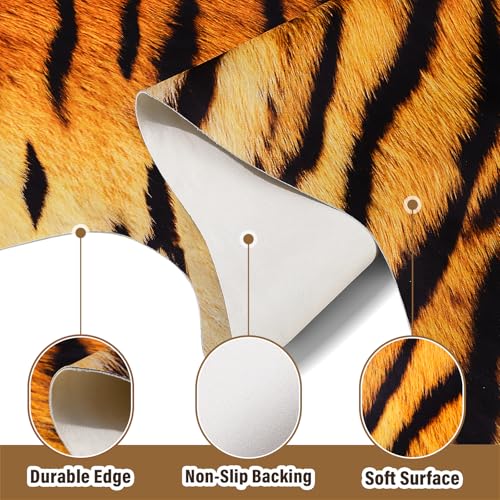 Premium Tiger Print Rug (4'7" X 5'2" (Irregular) / Classic Tiger)