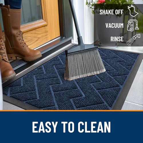 Front Door Mat Outside 35x23 (Blue / 35" x 23")