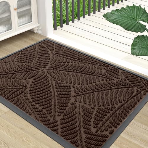 Waterproof Front Doormat (Dark Brown / 47" X 32")