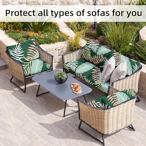 8 Pcs Outdoor Cushion Covers (Green Forest / 8PCS)