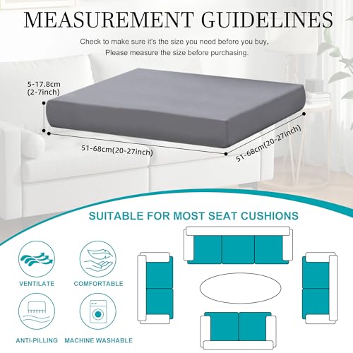 12 Pcs Outdoor Cushion Covers (Grey / 12PCS)