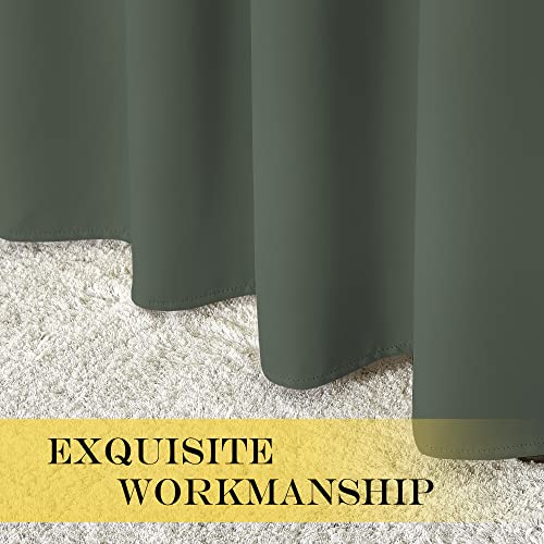 Blackout 78 inch Curtains for Doorway 2 Panels (Dark Mallard / 52"W x 78"L (Pack of 2))