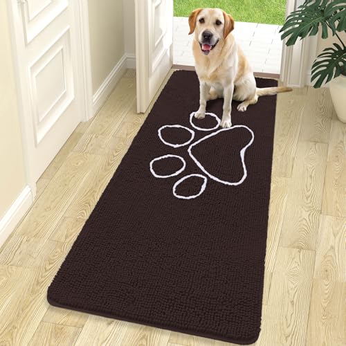 Dog Door Mat for Muddy Paws 70x24 (Brown / 70" X 24")