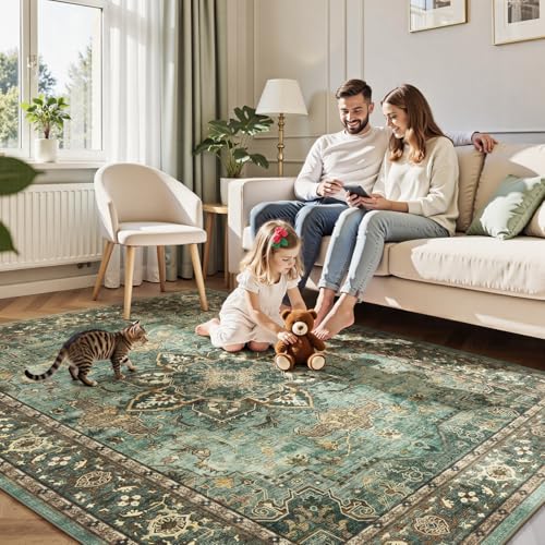 6x9 Green Area Rugs for Bedroom Living Room (Sunflower Green / 6' x 9' (Rectangular))