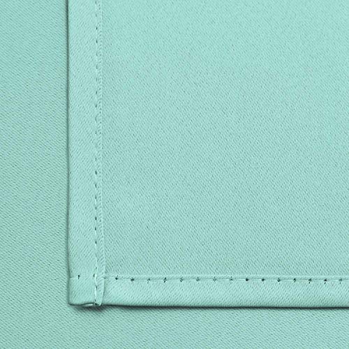 Aqua Room Darkening Window Curtains 52x36 Inch for Kitchen (Aqua / 52"W x 36"L (Pack of 2))