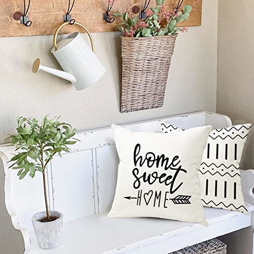 Pillow Covers 18x18 Set of 4 (Cream White / 18" x 18" (Pack of 4))