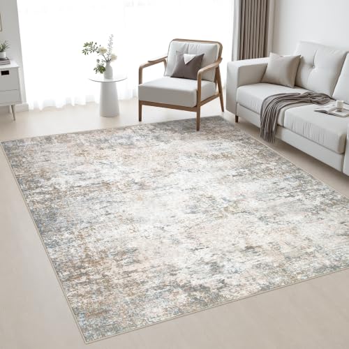 Area Rug Living Room (Brown Grey / 5' x 5' (Square))