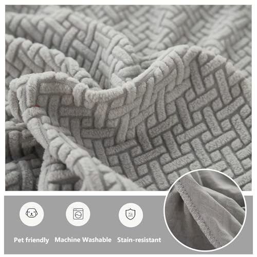 Couch Cushion Covers for Sofa Couch Covers Wear (Texture-brown / One Size Chaise Cover)