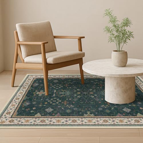 Dark Green 4x6 Living Room Rug (4' x 6' (Rectangular) / Dark Green)