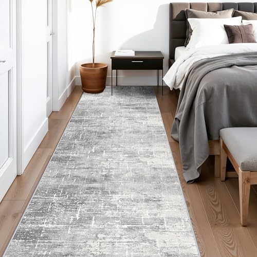 2'6x14 Abstract Kitchen Area Rugs (2'6" x 14' (Rectangular) / Light/Grey)