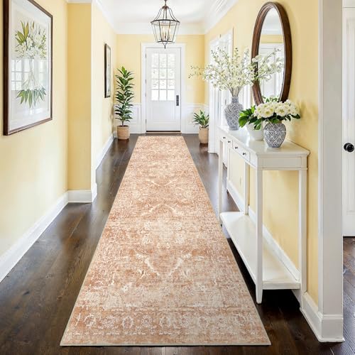 2'6"x12 Washable Runner Rug (Brick / 2'6" x 12' (Runner))