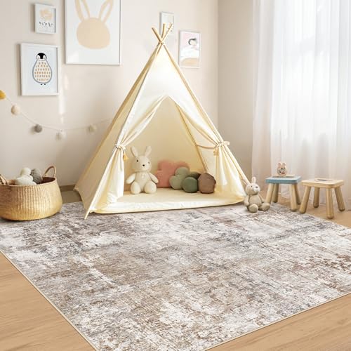 Square Area Rugs (Brown/Grey/Red / 6' x 6' (Square))