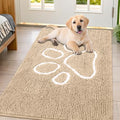 Dog Door Mat for Muddy Paws (47"X32" / Beige and White)