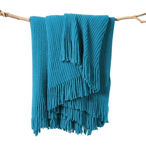Chenille Throw Blanket 50x60 (Teal / 50*60'')