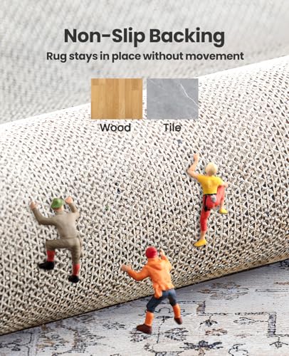 Amada 5x7 Washable Area Rug for Living Room (5' x 7' (Rectangular) / Taupe)