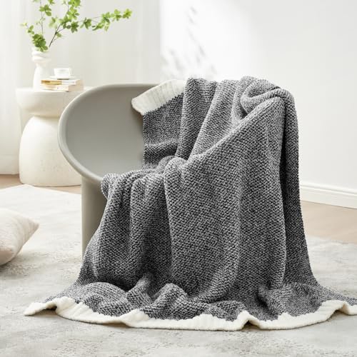 Heather Black Throw Blanket for Couch (Heather Black / Throw (50"x60"))