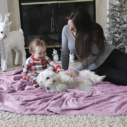 GentleSoft Fleece Blankets Queen Size Light Purple (Light Purple / Queen (90" X 90"))