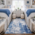 Washable 4'x6' Abstract Area Rug for Living Room Blue Gray (Blue/Gray / 4' x 6' (Rectangular))