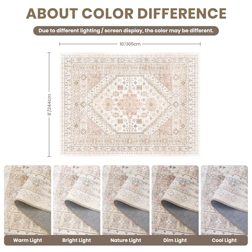 8x10 Area Rugs for Living Room (Pink/Grey / 8' x 10' (Rectangular))