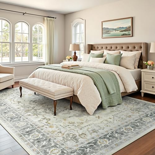 5x7 Taupe Grey Rugs for Bedroom Living Room (Sunflower Grey/Taupe / 5' x 7' (Rectangular))