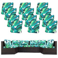 12 Pcs Outdoor Cushion Covers (Green Leaf / 12PCS)