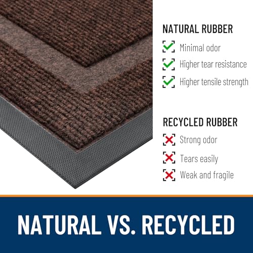 Front Door Mat Outside 47x32 (Dark Brown / 47" x 32")