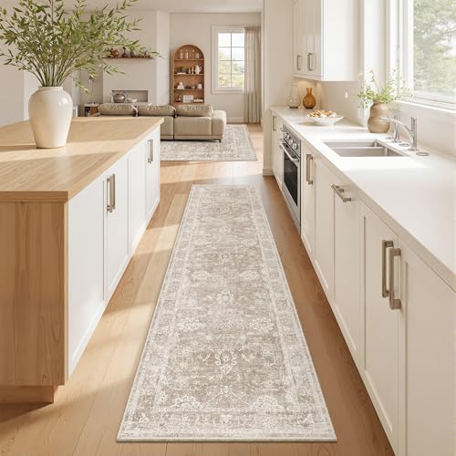 Rug Runner for Hallway 2.5x8 (Brown/Sand / 2'6" x 8' (Runner))