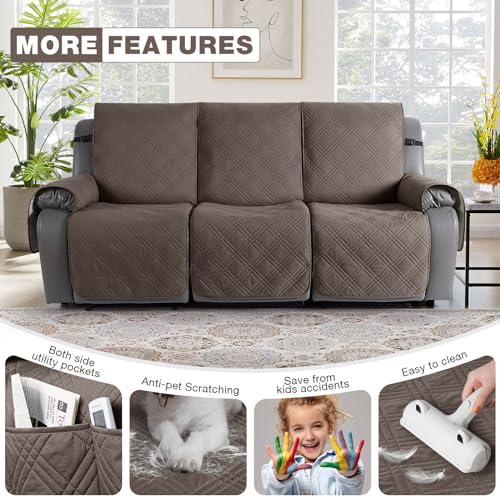 100% Waterproof Recliner Sofa Cover (Taupe / 3 Seater Standard)