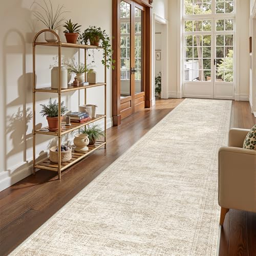 3x16 Runner Rug Non Slip (Beige/Ivory / 3' x 16' (Runner))