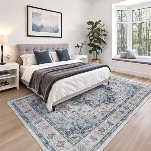 6x9 Area Rugs for Living Room (Blue / 6' x 9' (Rectangular))