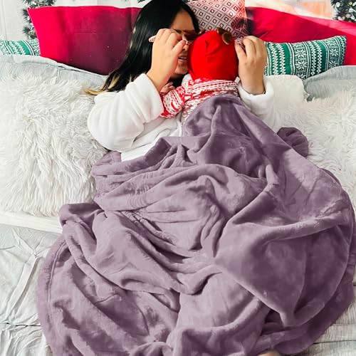GentleSoft Fleece King Size Blankets for Bed Lavender (Lavender / King (108" x 90"))