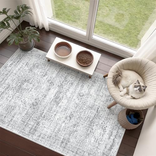 3x4 Rugs for Entryway (Grey/Ivory / 3' x 4' (Rectangular))
