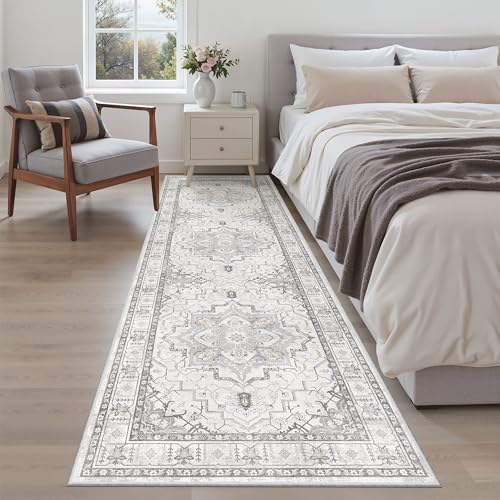 Kitchen Runner 2'6''x8' Soft Rug Runners for Hallways (Grey / 2'6" x 8' (Runner))