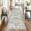 Runner Rug 2x8 Runners for Hallways Washable Rugs (Grey/Beige / 2' x 8' (Runner))