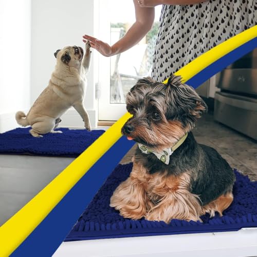 Super Water Absorbent Door Mat Indoor (Navy Blue / 24" x 72")