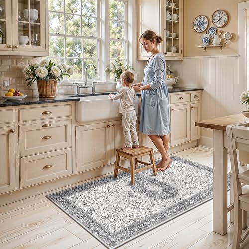 Washable 2x4 Kitchen Sink Rugs (2x4 / Grey)