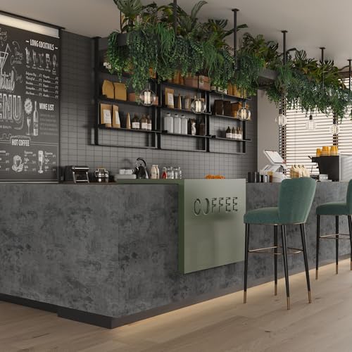 Concrete Wallpaper Countertops Contact Paper Blue Grey Cement Wall Paper (blue/grey / 15.8" x 354")