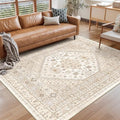 Area Rugs 5x7 Washable Rugs for Living Room (Cream/Beige / 5' x 7' (Rectangular))
