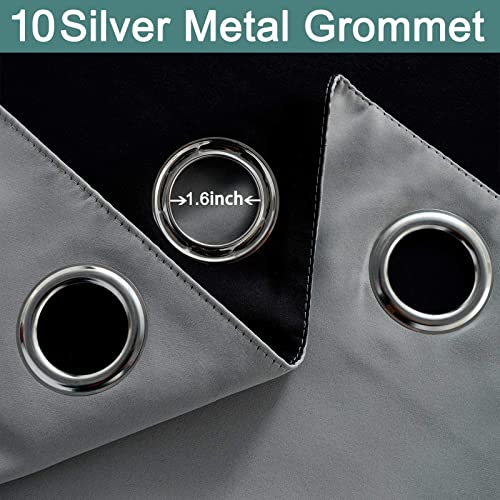 100% Blackout Lined Panels (62"W x 84"L (Pack of 2) / Grey)
