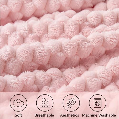 Pink King Blanket for Bed (Pink-1 / King(108"x90"))